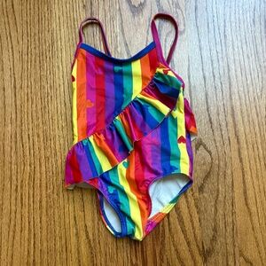 Tucker and Tate Swimsuit 2T Rainbow Hearts